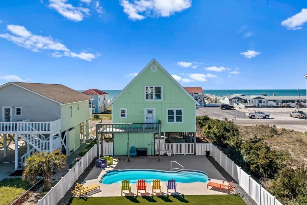 Pool Haven Ocean View Villa Oak Island Ngoại thất bức ảnh